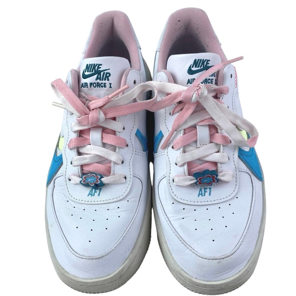 Nike Air Force 1 PLT.AF.ORM Women's White Pastel Low Top Athletic Sneakers 8.5 - Picture 2 of 6